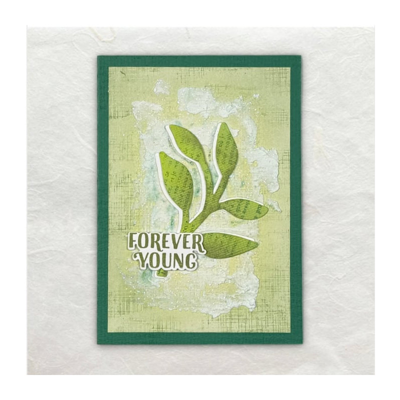 Groen staat voor leven. Daarom als symbool van de tekst van deze kaart zoveel mogelijk heldere groentinten.