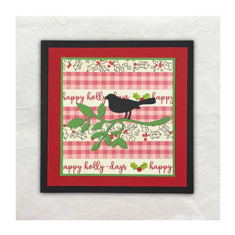 Kerstkaart Happy Holly Days