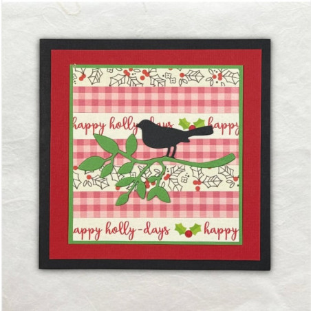 Kerstkaart Happy Holly Days
