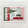 Als je Designpapier van Kerst plakt op een kaart samen met wat stickers, dan krijg je mooie Kerstkaart.