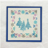 De 3 kerstboompjes in het midden van deze kaart zijn gestempeld. Het frame is gemaakt van washitape.