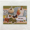 Deze kaart is volledig opgebouwd uit Die-Cut vormen op een enkel chipboard afbeelding na om diepte te creëren.
